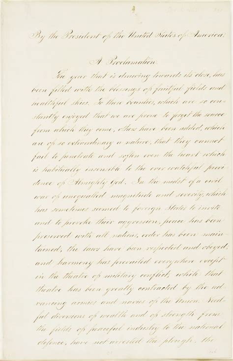 Lincoln’s 1863 Thanksgiving Proclamation – Education Updates