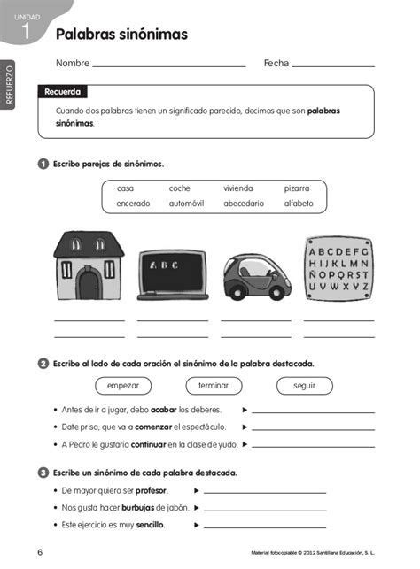 Lengua Repaso Y Ampliación 3º Primaria Santillana en 2021 Lengua