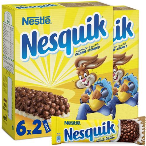 Nestle Nesquik Chocolate Breakfast Cereal Bar 25g 12pc