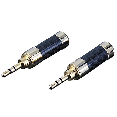 Mm Stereo Plug Connector Carbon Fiber Audio Adapter China Mm