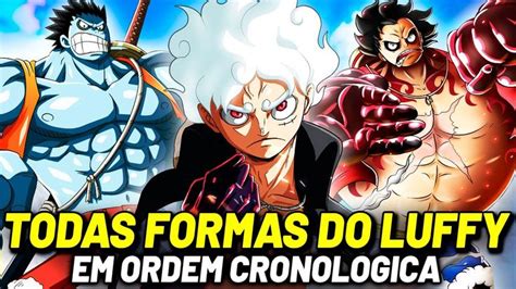 TODAS AS 15 FORMAS DO LUFFY EM ORDEM CRONOLÓGICA EM ONE PIECE Cerámica