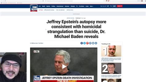 Evidence Shows Epstein Did Not End His Own Life Doctor On Autopsy Claims Youtube