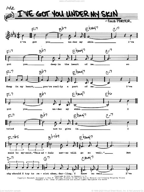 I've Got You Under My Skin sheet music (real book with lyrics)