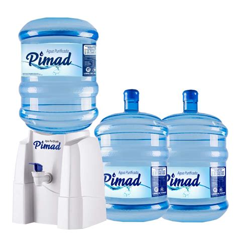 Pack Dispensador Básico 3 Bidones de Agua 10 lts Pimad