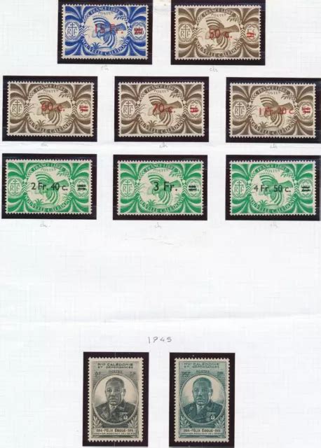 K0138 TIMBRES de NOUVELLE CALÉDONIE N 249 à 258 Neufs Charnière EUR