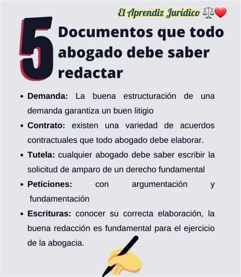 5 Documentos Que Todo Abogado Debe Saber Redactar Estudiantes De