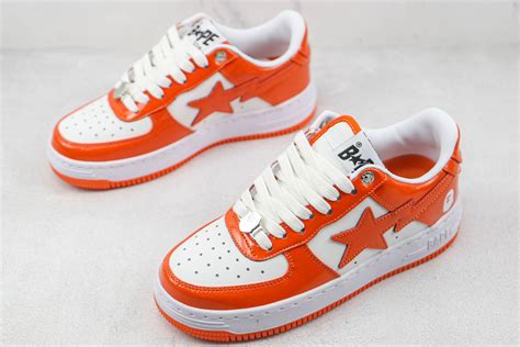 Nk Air Bathing Ape Bape Sta Low Orange Block Shark