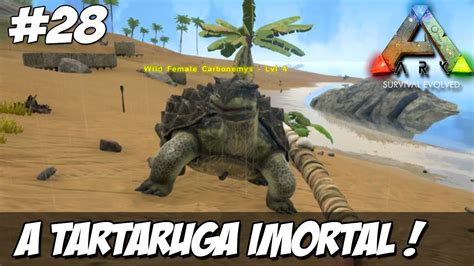 ARK Survival Evolved 28 Tartaruga Imortal E Domando A Galinha