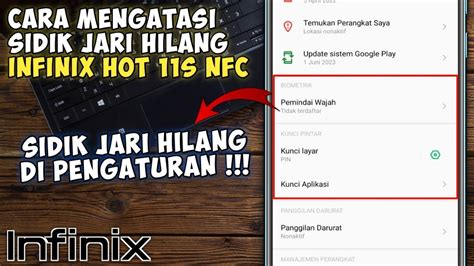 Sidik Jari Hilang Di Pengaturan Infinix Hot 11s Nfc X6182B YouTube