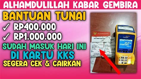 Alhamdulillah Bantuan Tunai Rp Rp Sudah Masuk Hari Ini