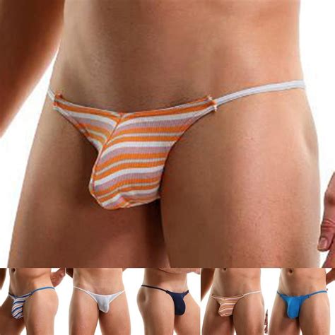 SUPER Sexy Men T Back G String Thong Bikini Underwear Mesh Sheer Pouch