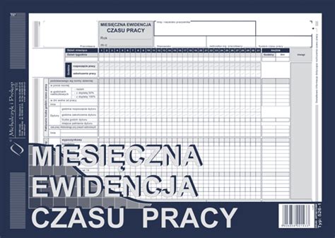 Michalczyk i Prokop Druk miesięczna ewidencja czasu pracy