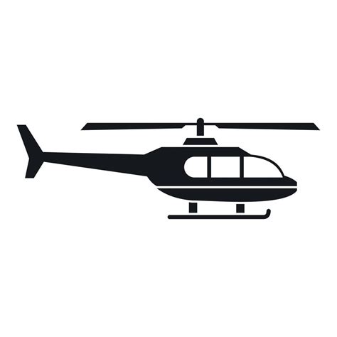 Military helicopter icon, simple style 14644336 Vector Art at Vecteezy