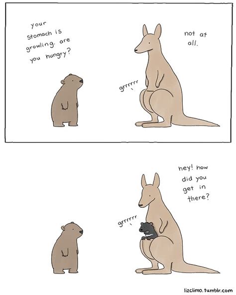 Kangaroo And Roo Funny Animal Comics Funny Cartoons Liz Climo Comics