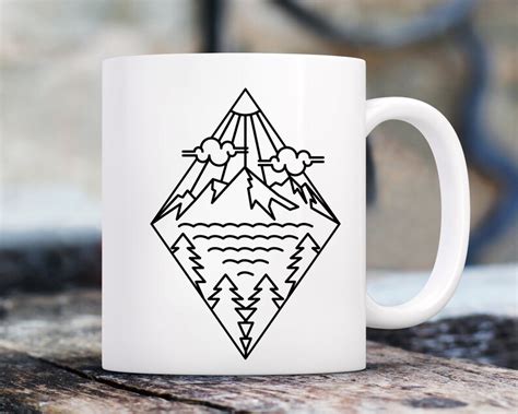 Geometric Mountain Svg Bundle Trees Svg Camping Svg Camping Etsy