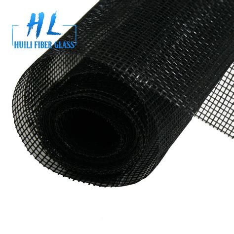 Black Pvc Coated Fiberglass Window Fly Screen Mesh China Wuqiang