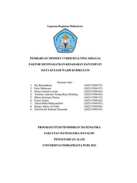 Laporan Proyek Kegiatan Pembelajaran Mkwk Kel 1 Pdf