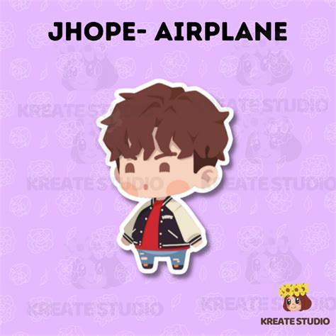 Jhope Airplane Bts In The Seom Waterproof Vinyl Sticker Matte