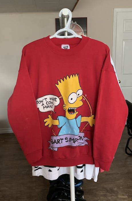 Vintage Bart Simpson Don’t Have A Cow Man 1990 Sweatshirt | Grailed