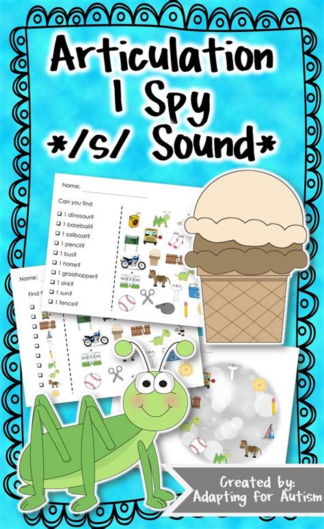 S Articulation Game S Find It Speech Therapy Activities Print And Digital Speech Therapy