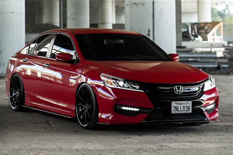 A Red Honda Accord on 19 Inch Blaque Diamond BD-23 Gloss Black Wheels - Blaque Diamond Wheels