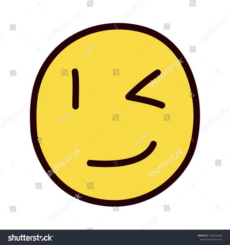 Winking Emoji Face On Background Stock Vector (Royalty Free) 1950205648 ...