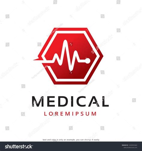 Medical Logo Template Design Vector Emblem Stock Vector Royalty Free