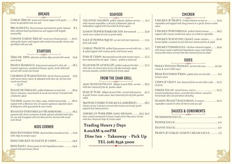 Menu At Breeze Cafe And Bar Aldinga Beach