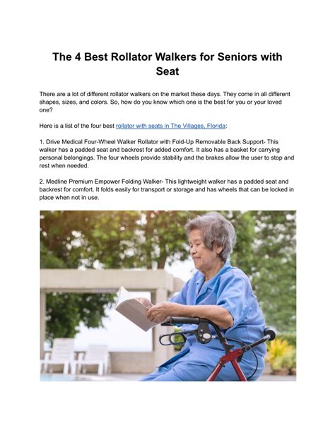 Ppt Best Rollator Walker For Seniors With Seat Powerpoint