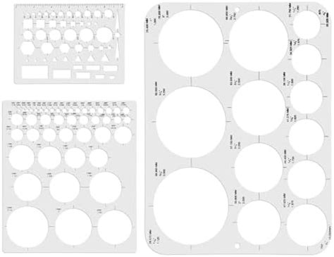 Pcs Circle Templates For Drafting Size Clear Circle Stencils For