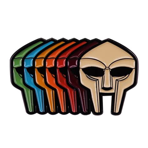 Mf Doom Vintage Rainbow Enamel Badge Mf Doom