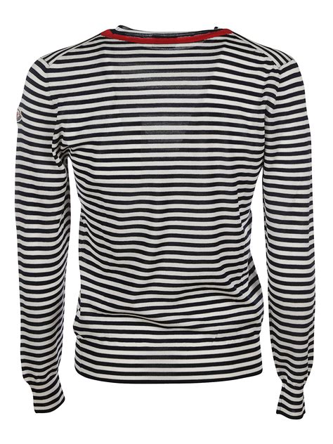 Moncler Moncler Stripe Sweater Blue Mens Sweaters Italist