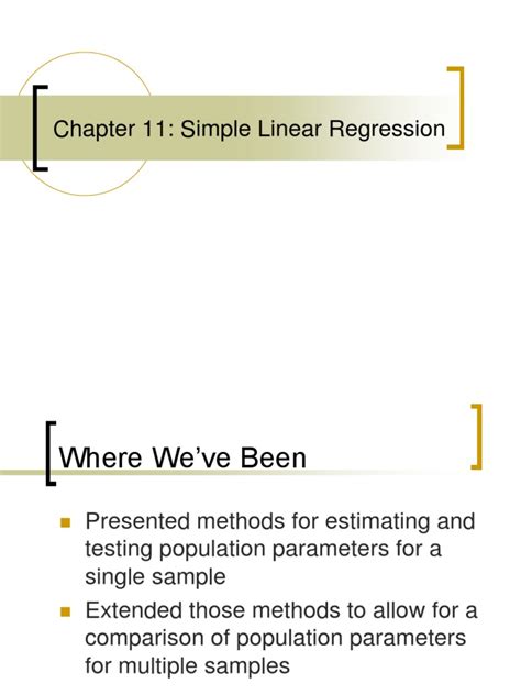 Chapter 11 Simple Linear Regression Pdf Errors And Residuals