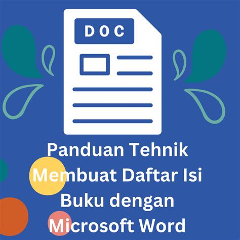 Panduan Tehnik Membuat Daftar Isi Buku Dengan Microsoft Word Penerbit