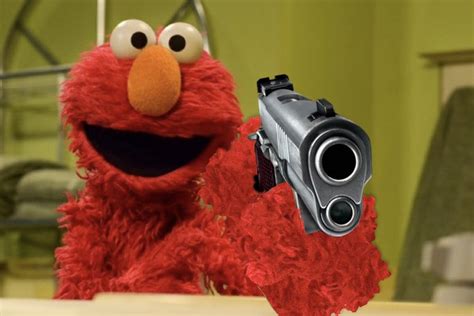 Elmo with a gun Blank Template - Imgflip