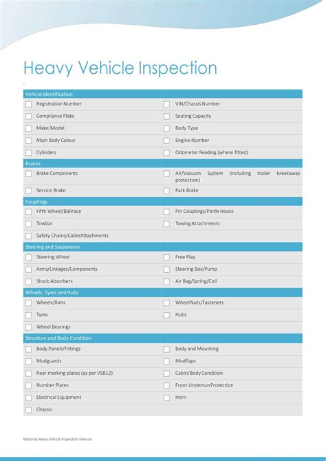 Free Printable Vehicle Inspection Form Templates Pdf Word Editable