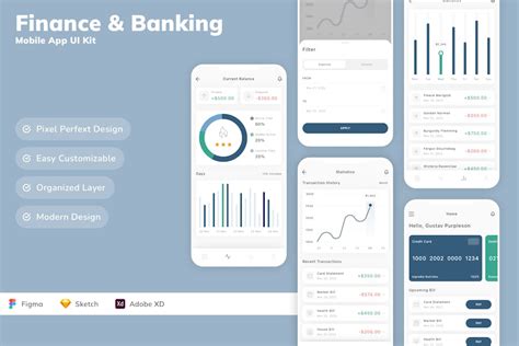 Finance And Banking Mobile App Ui Kit Ux And Ui Kits Ft Financial