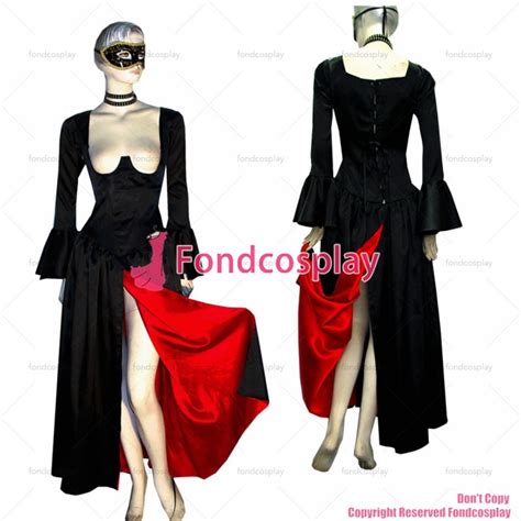 US$ 129.00 - fondcosplay O Dress The Story Of O With Bra Black red ...