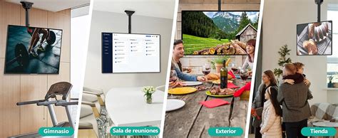 WALI Soporte Para TV Techo Ajustable Soporte Para Pantalla Techo De 26