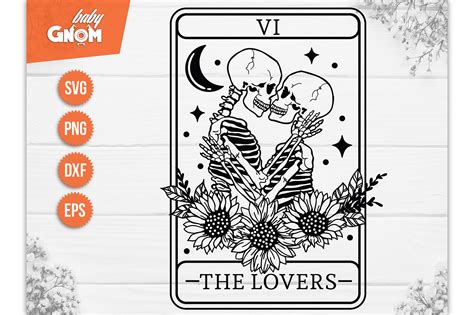 The Lovers SVG, the Lovers Tarot Card Graphic by babyGnom · Creative Fabrica