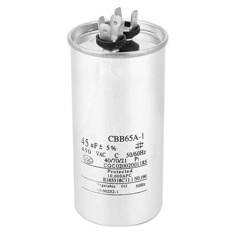 Buy Tomyeus Cbb65 Capacitor Cbb65 45uf 450v Capacitor Aluminum Foil Air Conditioning