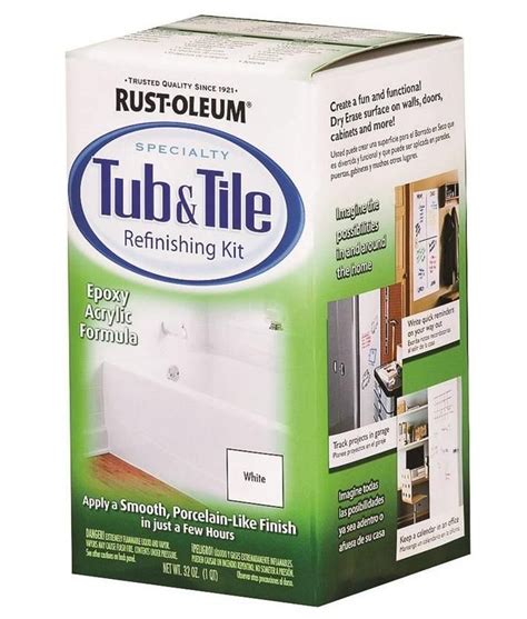 Rust Oleum Tub Tile White Kit Oz Tile Refinishing Tub