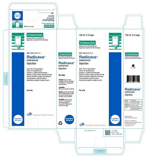 Radicava Package Insert Prescribing Information Drugs