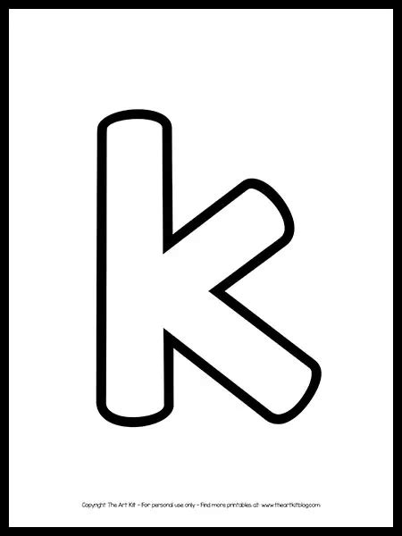 Letter K Lowercase