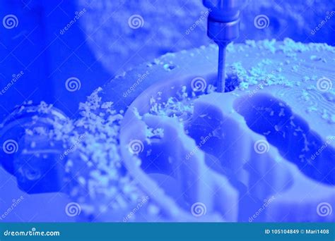 dental milling machine carving  shape  human teeth stock image