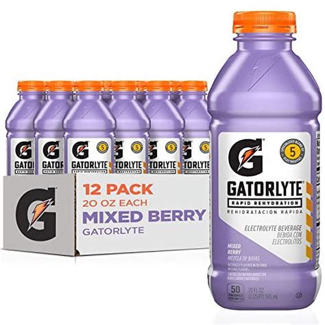 Gatorlyte Rapid Rehydration Electrolyte Beverage Mixed Berry 20oz