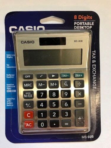 Casio Ms 80b Standard Function Desktop Calculator Ebay