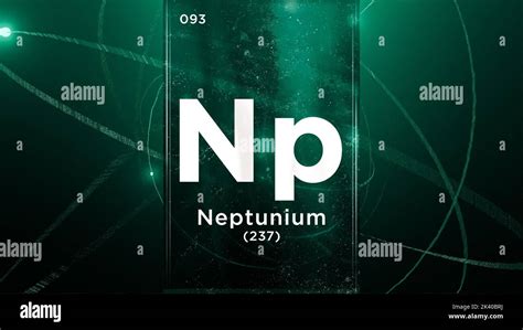 Neptunium Np Symbol Chemical Element Of The Periodic Table 3d