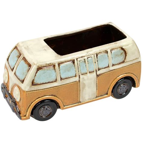 Kalalou Ceramic Yellow Van Planter