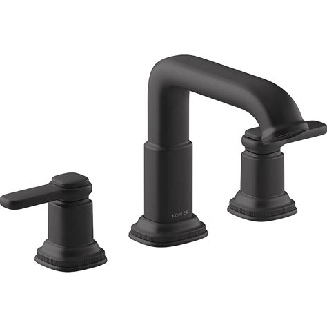 Kohler Numista Widespread 2 Handle Bathroom Sink Faucet In Black The Home Depot Canada